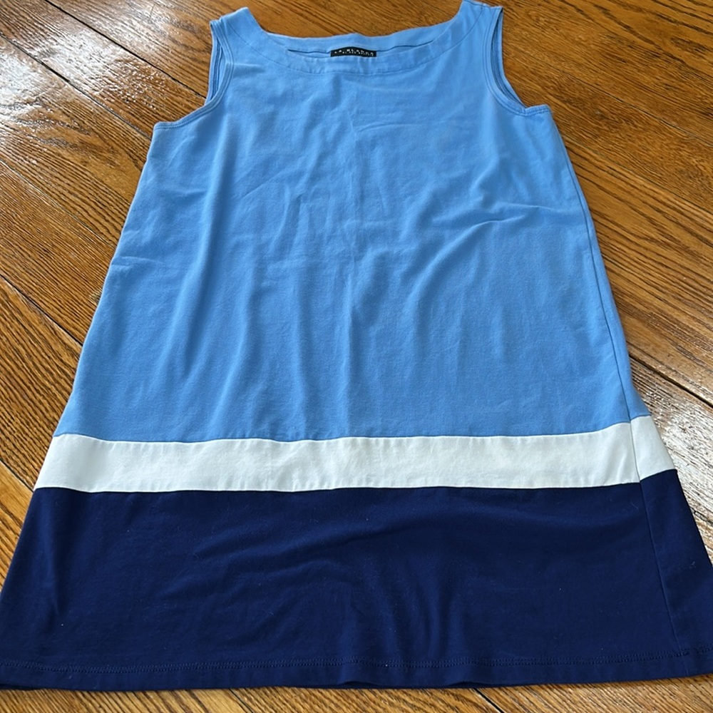 La Blanca colorblock swimsuit cover.  Blue and white.  Size Medium.